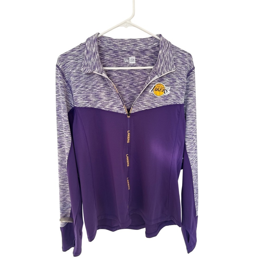 New Era NBA Los Angeles Lakers Purple Half Zip Pullover Jacket Women's
